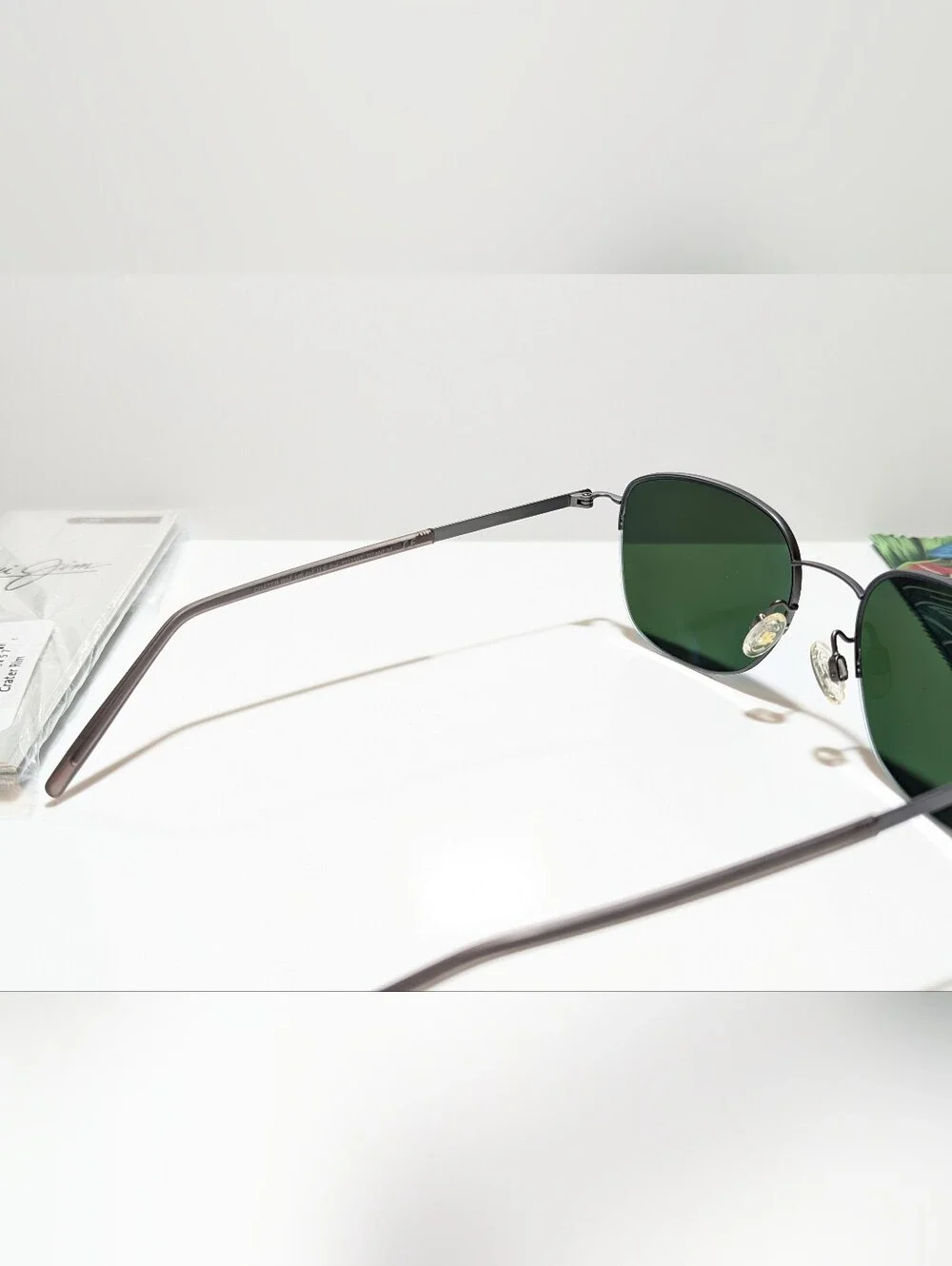 NEW Maui Jim Crater Rim Gunmetal Polarized Blue Hawaii Lens Sunglasses B824-02S